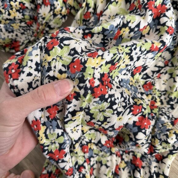 Free People Ruffle Your Feathers Floral Wide Leg Jumpsuit Women’s Large - Picture 11 of 11